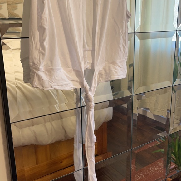 Tie Back White Muscle Tank OS - Picture 5 of 5